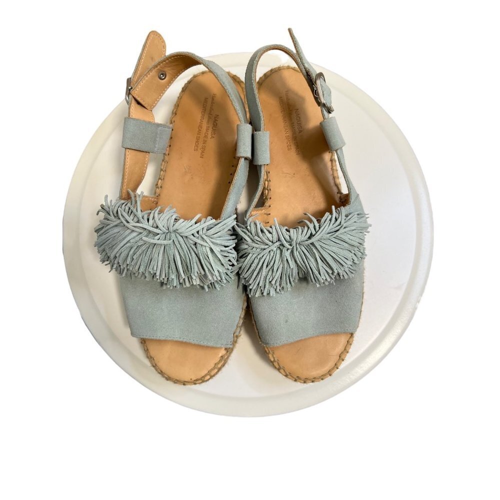 Naguisa Calau Fringe Espadrille Sandels  Anthropologie size 40